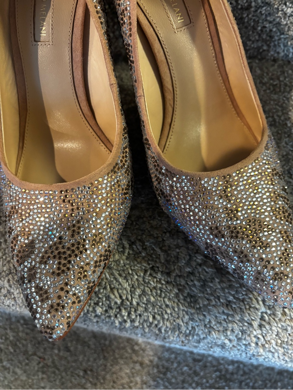 ANTONIO MELANI Rose/Gold Sequin Pointed-Toe Pumps - Picture 5 of 5
